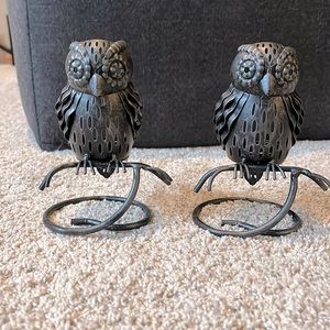 Partylite Silvery Night Owl Tealight Holder